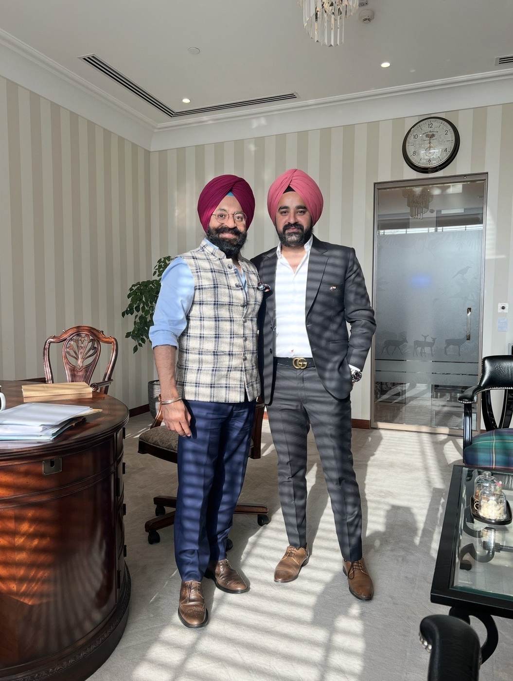 Raj Pahwa with AIPL real estate developer Daljit Singh