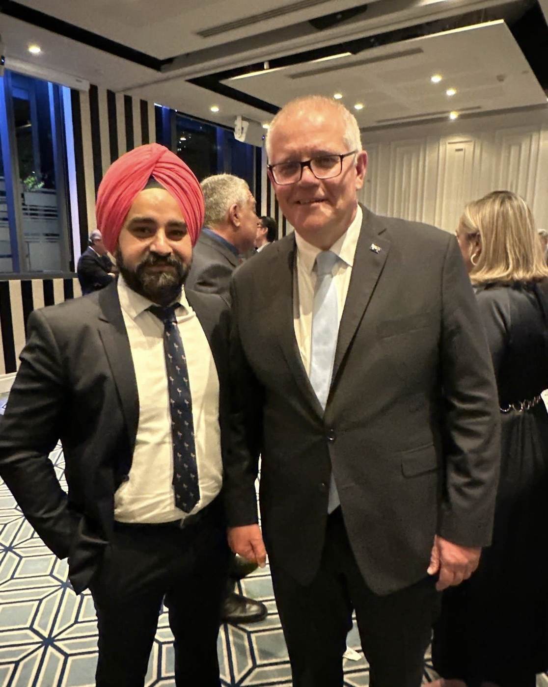 Raj Pahwa with former Australian Prime Minister Scott Morrison