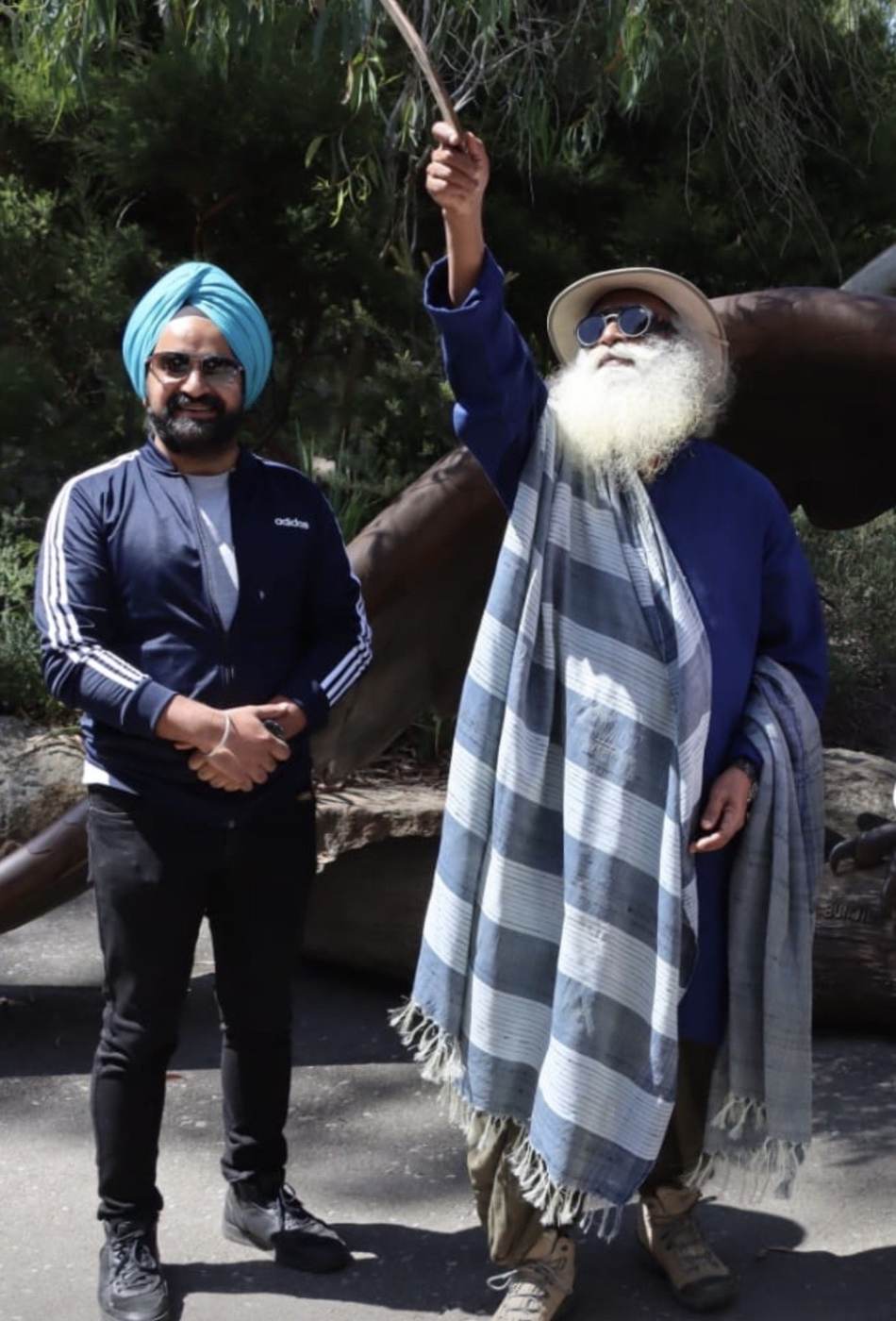 Raj Pahwa with spiritual leader Sadhguru