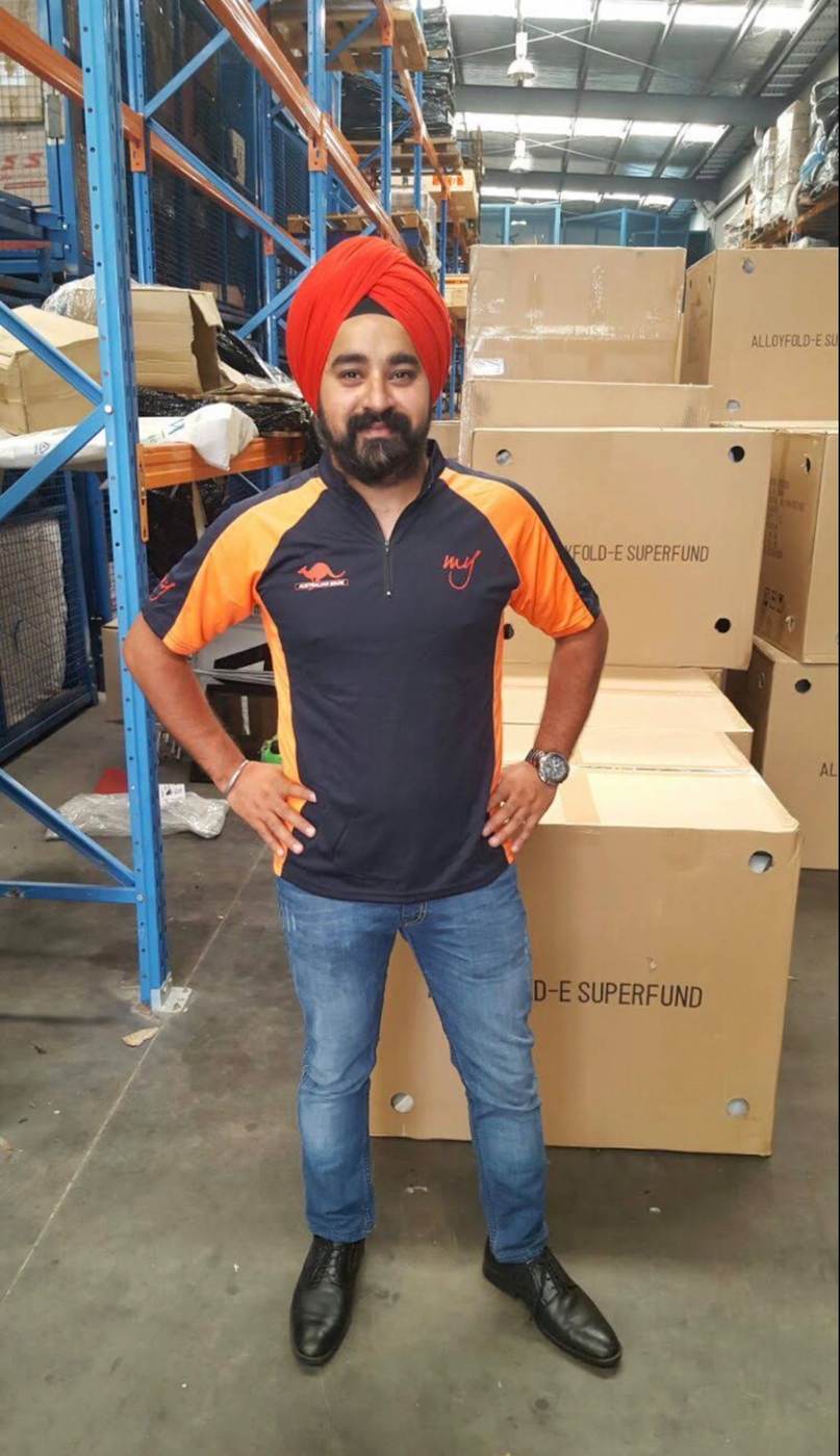 Raj Pahwa in a Move My Stuff warehouse